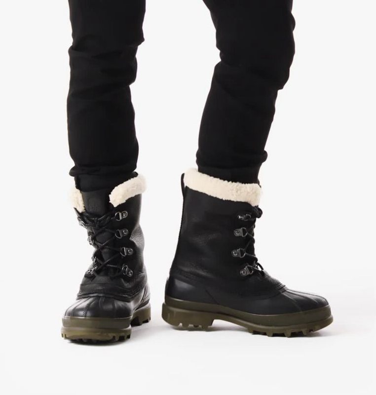 Botas Nieve Sorel Hombre - Caribou™ Stack Negras - 24178-QZNI